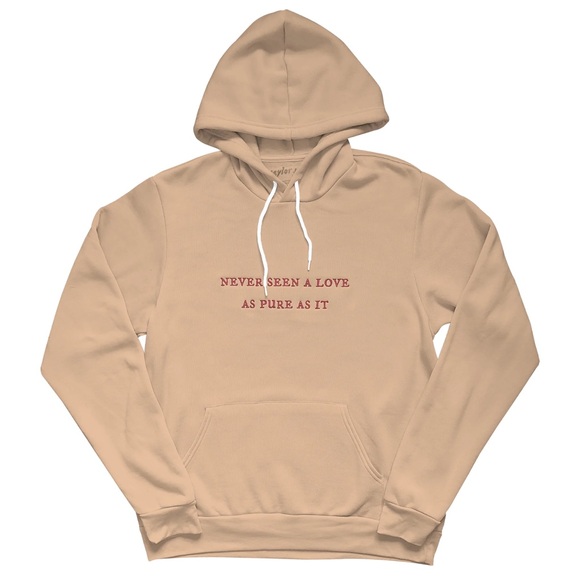Taylor Swift Never Seen a Love as Pure as it Embroidered Hoodie evermore - Picture 1 of 4